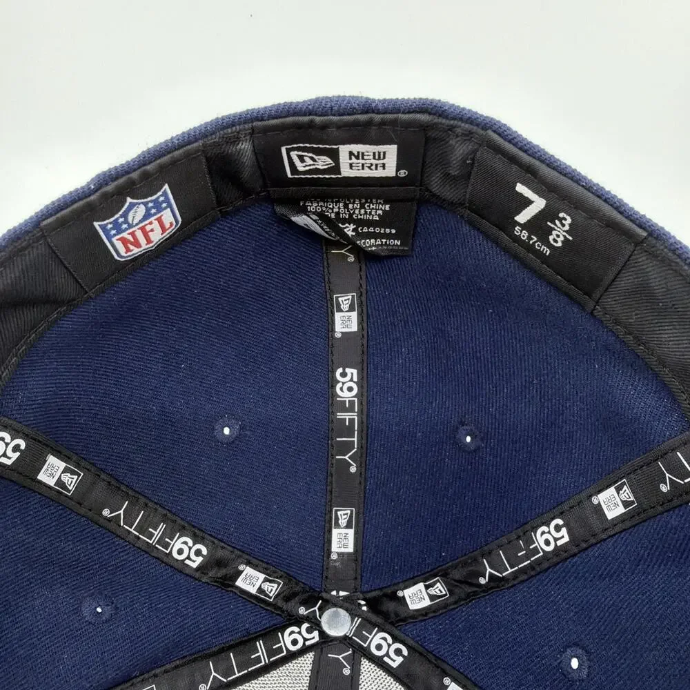 Tennessee Titans New Era 59FIFTY Fitted Hat 7 3/8 Blue NFL Baseball Cap New